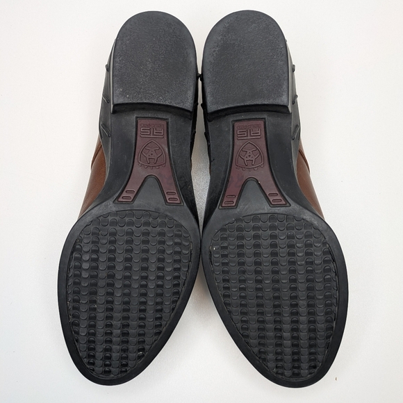 Ariat Brown Leather Slip On Loafers Clogs Comfort Western Women's Size 8 - Picture 7 of 9